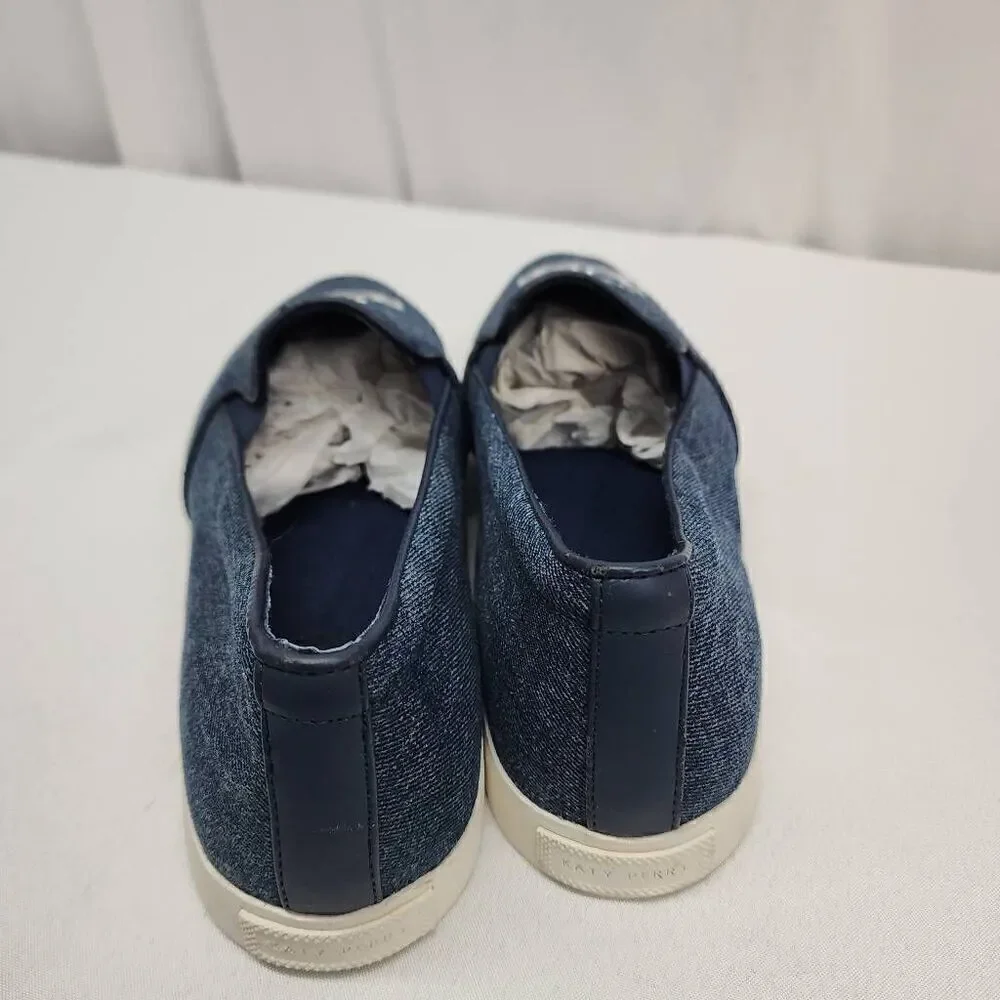 Katy Perry Canvas Slip-On Shoes Size 11 - The Kerry Women's Sneakers Anchor Blue